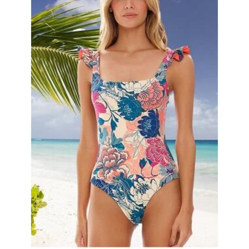 Cosita Linda New without tag size medium one piece reversable swimsuit